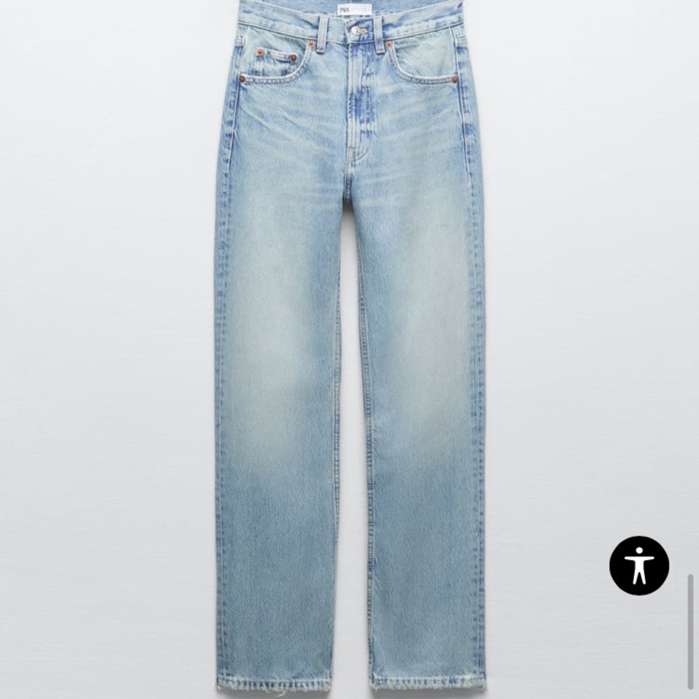 Zara high waisted straight leg jeans